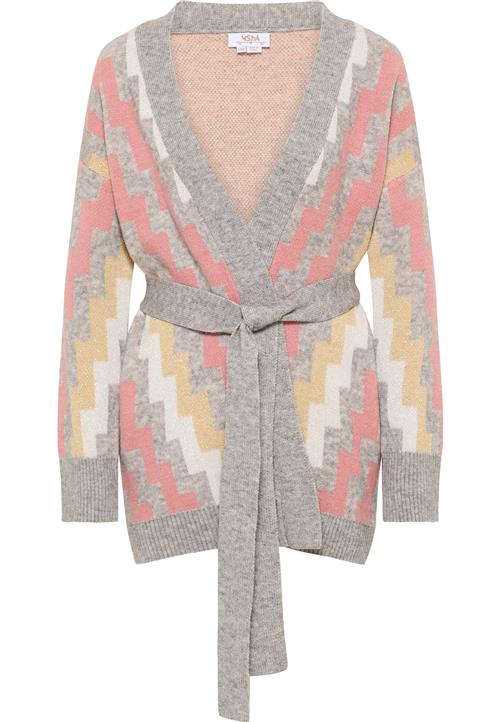 usha FESTIVAL Cardigan 'Rakata'  beige / grå / gammelrosa / hvid