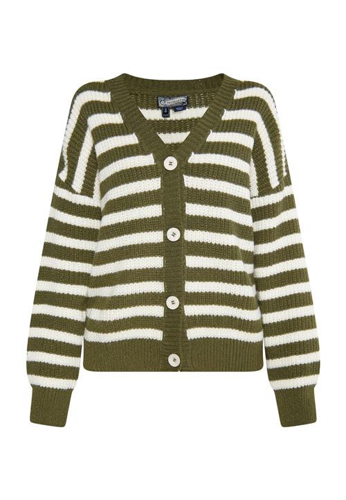DreiMaster Vintage Cardigan  oliven / hvid