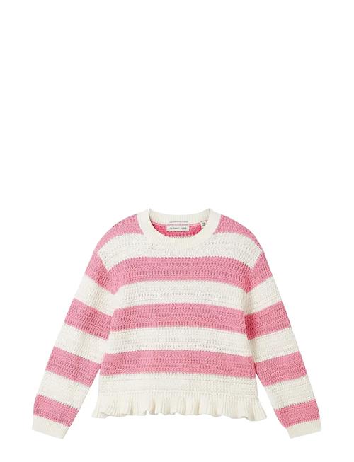 Knitted Striped Pullover Tom Tailor Pink