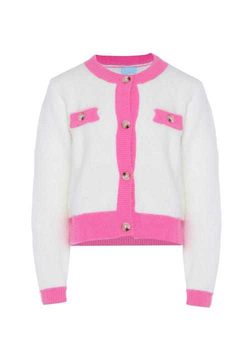 Poomi Cardigan  lyserød / hvid