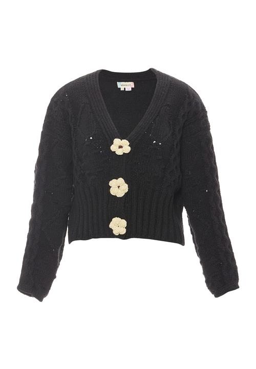 ebeeza Cardigan  brun / sort / uldhvid
