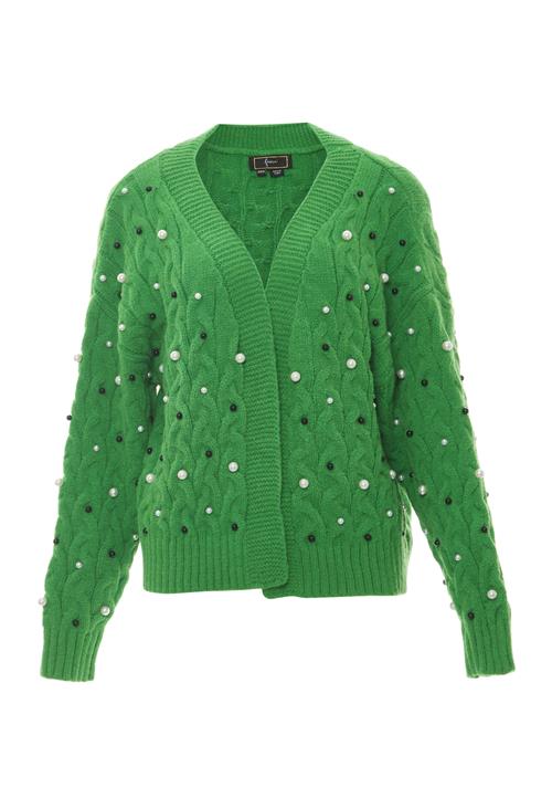 Se faina Cardigan  grøn / sort / hvid ved About You