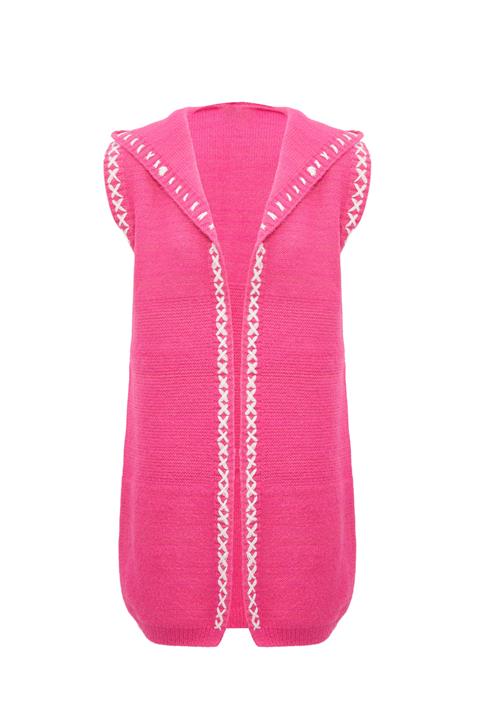 ebeeza Strikvest  pink / hvid