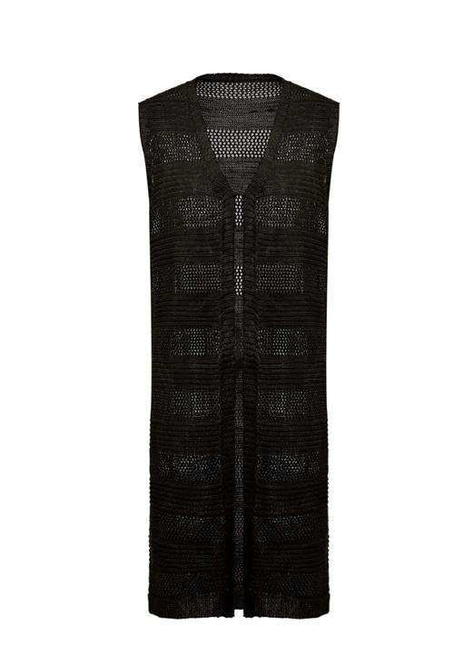 CARNEA Strikvest  sort-meleret