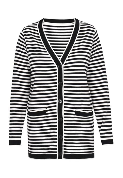 SANIKA Cardigan  sort / hvid