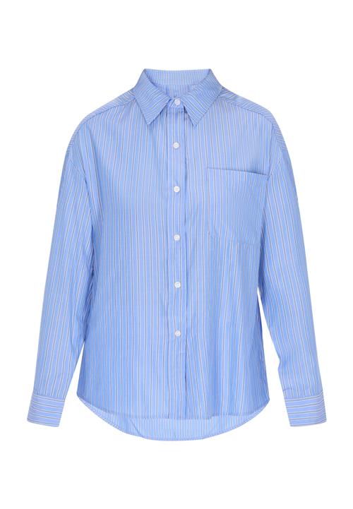 SANIKA Bluse  navy / himmelblå / hvid