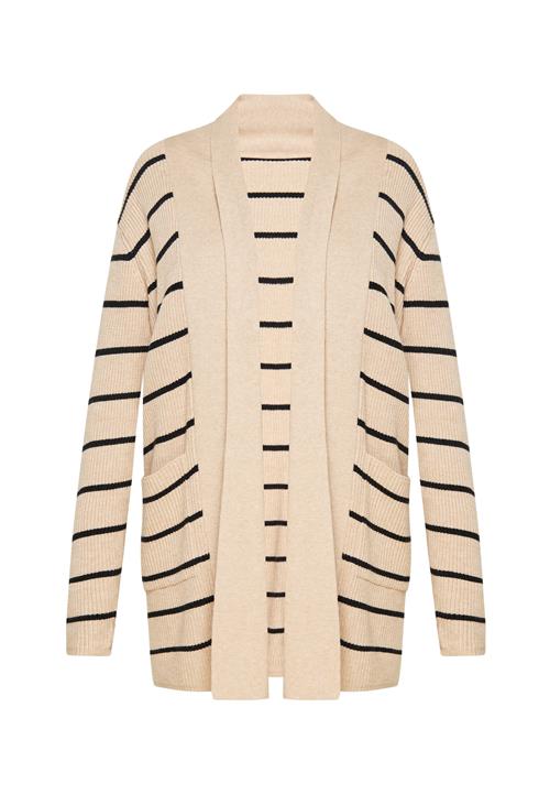 SANIKA Cardigan  lysebrun / sort