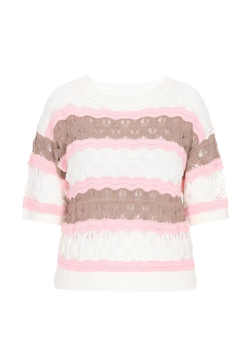 Gaya Pullover 'Fashion Look'  brun / lyserød / hvid