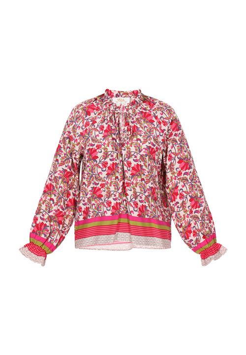 Gaya Bluse 'Fashion Look'  oliven / lilla / lys pink / rød