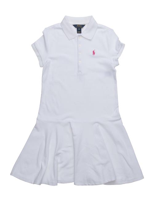 Stretch Mesh Polo Dress Ralph Lauren Kids White