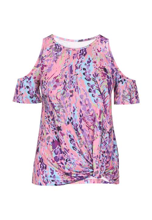 NALLY Bluse  aqua / lysegrøn / lavendel / lyserød