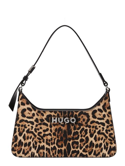 HUGO Skuldertaske  beige / brun / sort