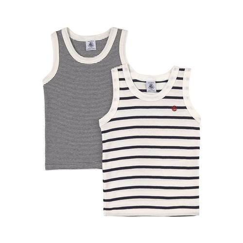 Petit Bateau 2-pak Tanktop Hvid 2 Y    2 år  mand