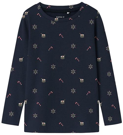 Name It Bluse - Rib - NmnRoko - Navy Blazer