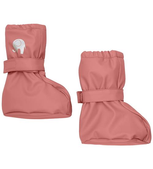 CeLaVi Overtrækssko m. Fleece/ Velcro Bånd - PU - Brick Dust