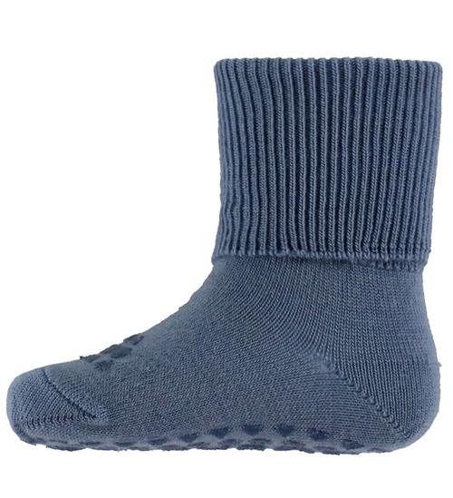 GoBabyGo Skridsikre Strømper - Noos - Uld - Stone Blue