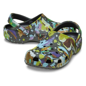 Crocs Classic Painted Floral Clog Flerfarvet US M5/W7 (EU 37-38)
