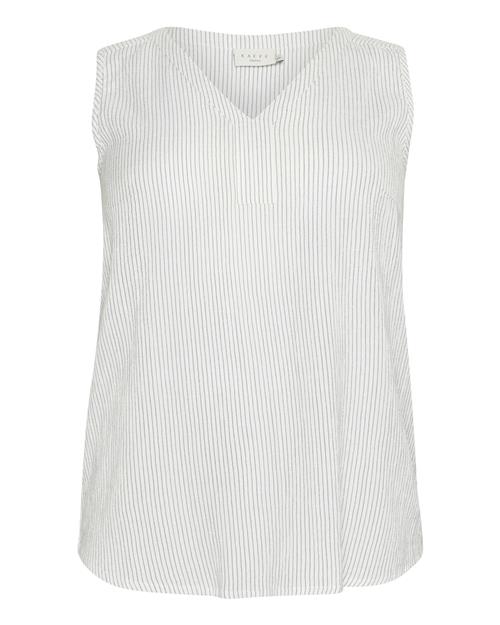 KAFFE CURVE Bluse 'Abby'  grå / hvid