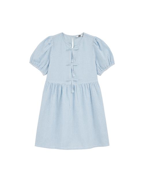 WE Fashion Kjole  lyseblå / hvid