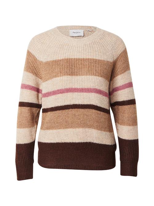 Pepe Jeans Pullover 'Cassandra'  ecru / brun / mørk pink