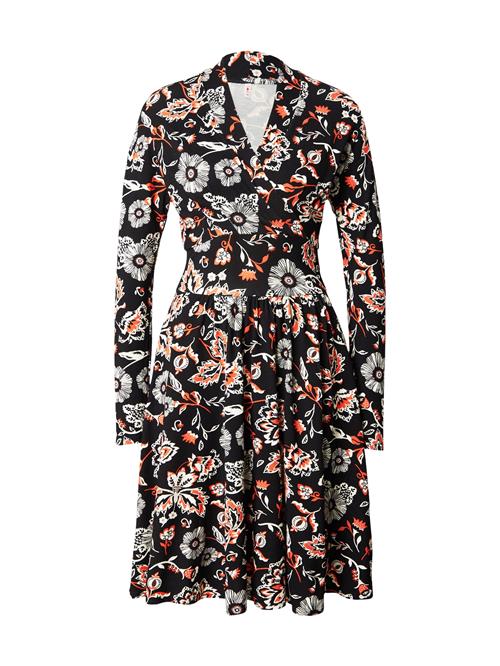 Blutsgeschwister Kjole 'La Vie Est Belle En Hiver'  orange / sort / hvid
