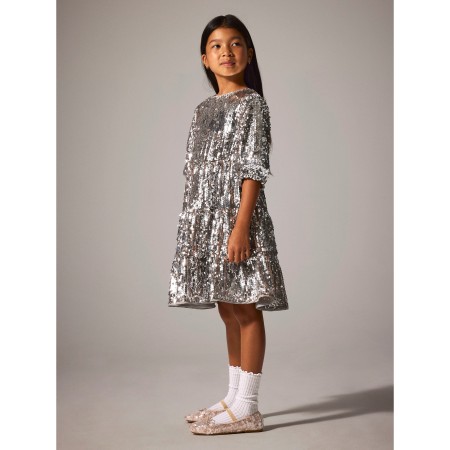 Se NAME IT Paillet Kjole Riscing Silver hos SmartKidz