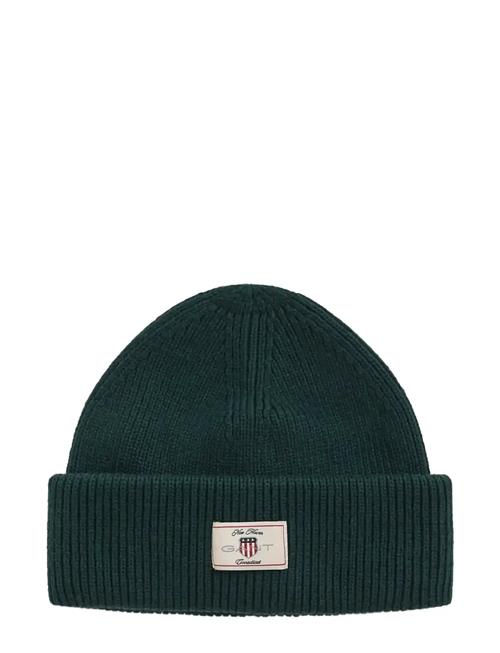 Cotton Blend Ribbed Beanie GANT Green