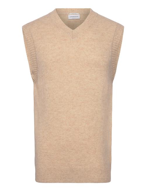 Lambswool V-Neck Slipover Lindbergh Beige