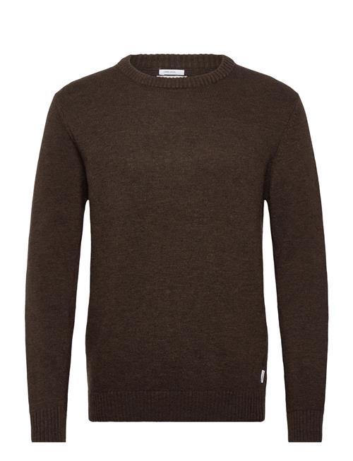 Lambswool O-Neck Knit Lindbergh Brown