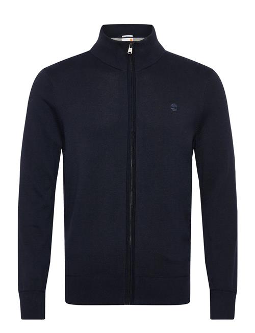 Cotton Yd Full Zip Sweater Timberland Navy