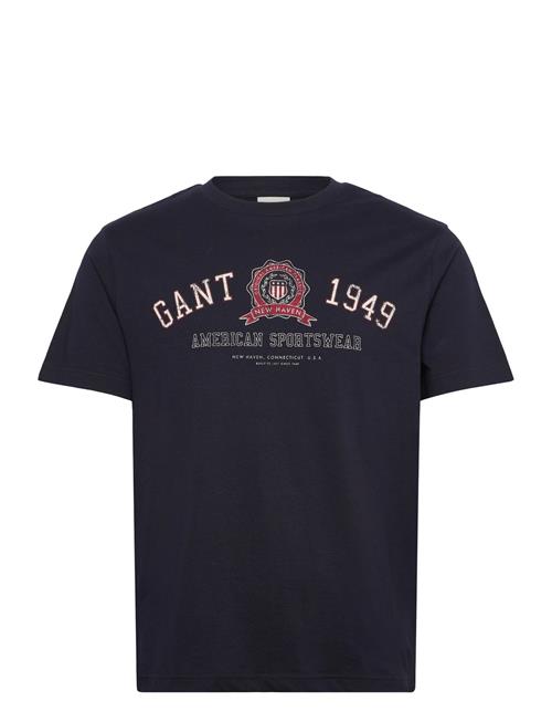 Graphic Ss T-Shirt GANT Navy