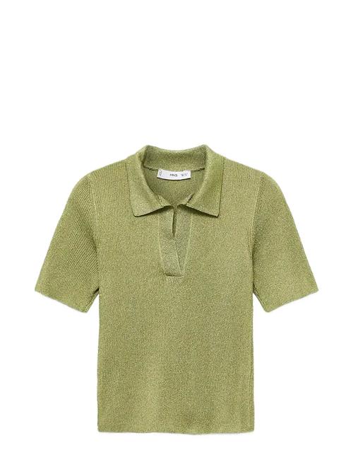 Lurex Polo Neck Sweater Mango Green