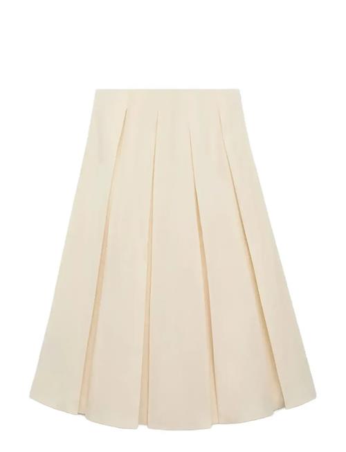 Pleated Midi-Skirt Mango Cream