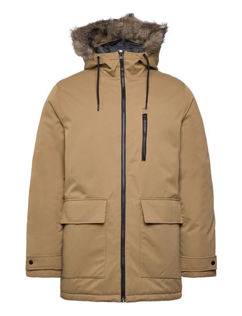 Jack & Jones Jjcharlie Detachable Faux Fur Parka Jack & J S Beige