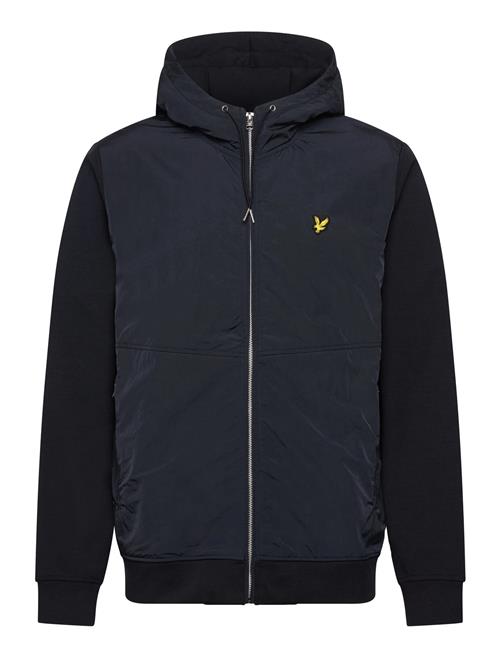 Half Raglan Hybrid Hoodie Lyle & Scott Navy