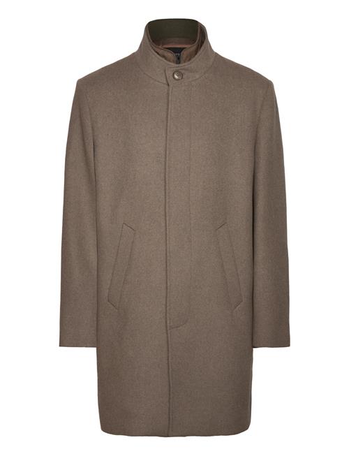 Detachable Collar Wool Coat Lindbergh Black Brown