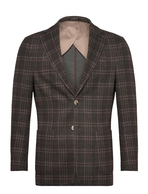 Superflex Half Lined Check Blazer Lindbergh Black Brown