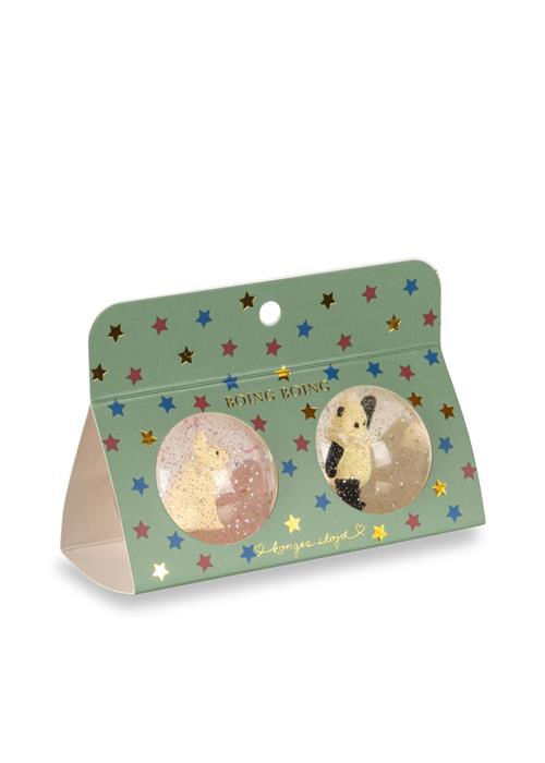 Konges Sløjd Sæt Med Hoppebolde Bunny Panda  Bunny/Panda One Size  Creme  One Size  unisex