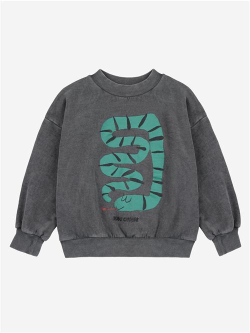 Bobo Choses Snake Sweatshirt Dark Grey  Dark Grey-10-11 Y  Grå  10-11 år  mand