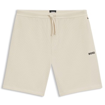 BOSS Waffle Nightwear Shorts Offwhite XX-Large Herre