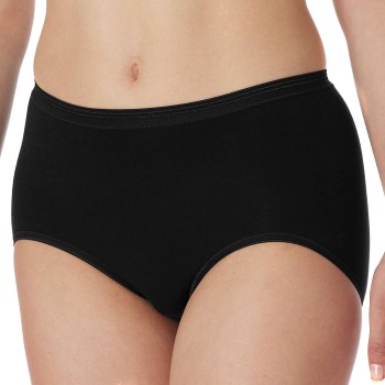 Schiesser Trusser Luxury Brief Sort bomuld 3XL Dame