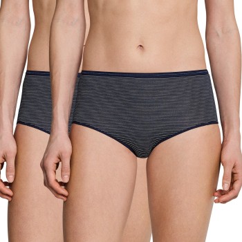 Schiesser Trusser 2P Modal Essentials Midi Mørkblå Small Dame