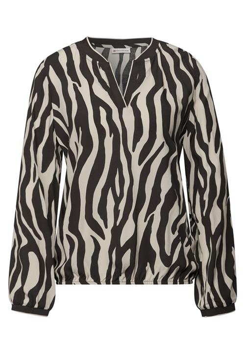 STREET ONE Bluse  beige / mørkebrun