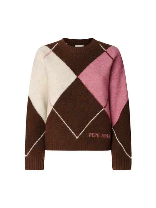 Pepe Jeans Pullover 'Cecily'  creme / mørkebrun / lys pink