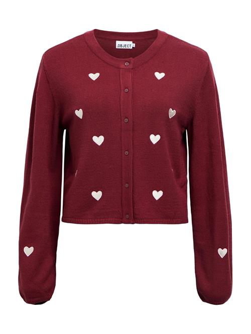 OBJECT Cardigan 'THESS'  brun / lilla / hvid