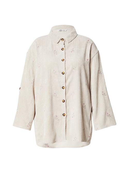 Z-One Bluse 'Ro44bina'  beige / grøn / lyserød