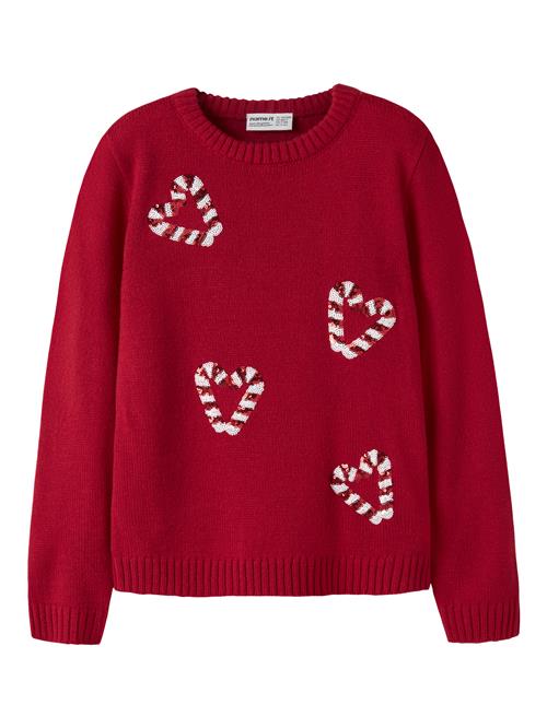 NAME IT Striktrøje Rajul Loose Jester Red