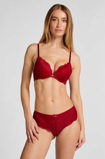 Hunkemöller Brasiliansk trusse Marine Rød