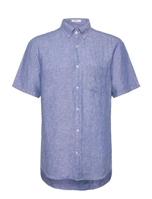 Reg Linen Ss Shirt GANT Blue
