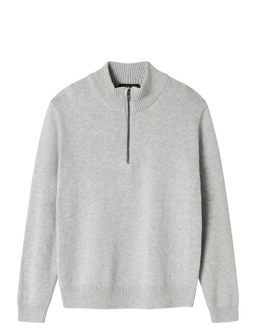 Nlmnurjos Ls Half Zip Knit LMTD Grey